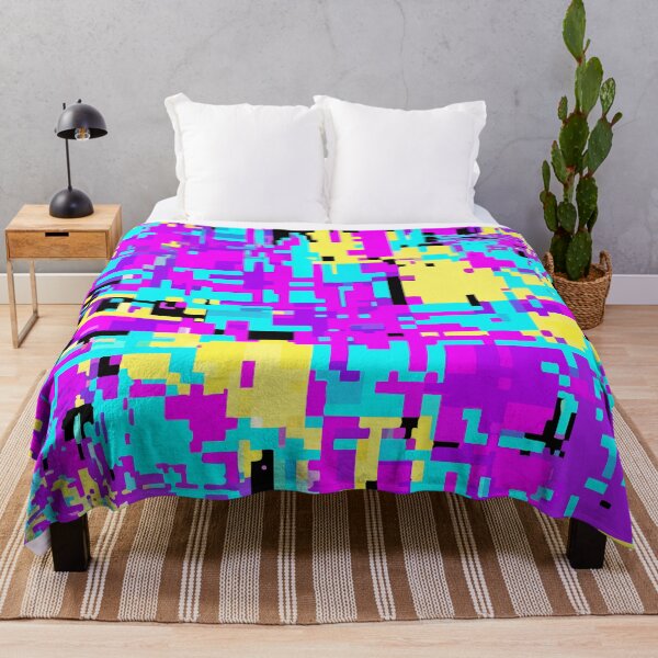 Item preview, Adversarial Magenta Cyan Glitch Noise | Vivid AI Data Burst Art designed and sold by Uglyandcute.