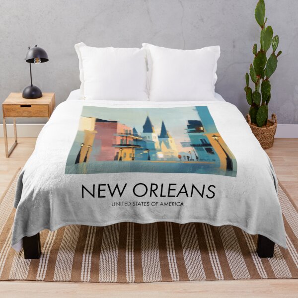 Item preview, New Orleans French Quarter, Pastel Street Decor designed and sold by MarkedArtPrints.