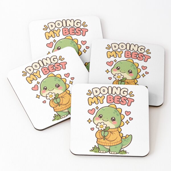 Item preview, Cute Dinosaur Doing My Best – Kawaii Sweater Dino  designed and sold by zenithviv.