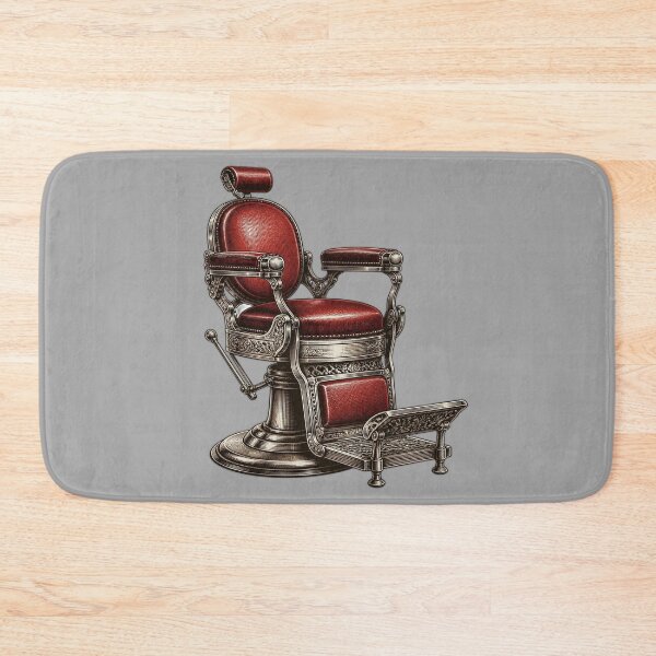 Item preview, Classic Vintage Red Leather Barber Chair Art designed and sold by Barber MD Culture.