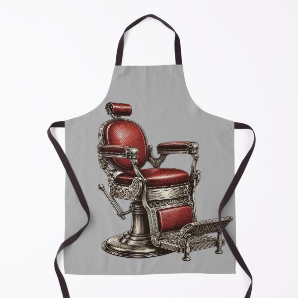 Item preview, Classic Vintage Red Leather Barber Chair Art designed and sold by Barber MD Culture.