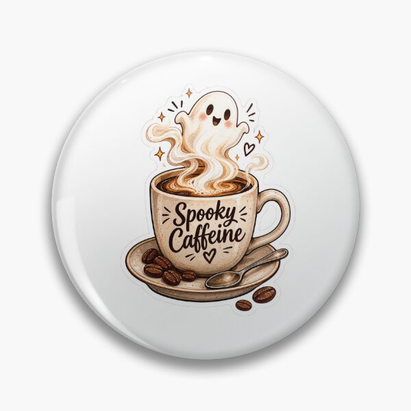 Item preview, Spooky Caffeine – Cute Ghost Coffee Lover Halloween designed and sold by ChicClicker.