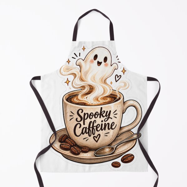 Item preview, Spooky Caffeine – Cute Ghost Coffee Lover Halloween designed and sold by ChicClicker.