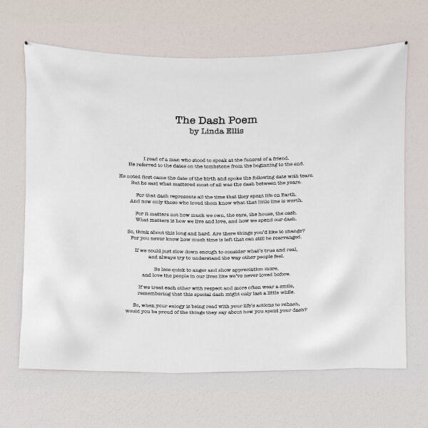 Item preview, The Dash Poetry Print - Poem By Linda Ellis designed and sold by corbrand.
