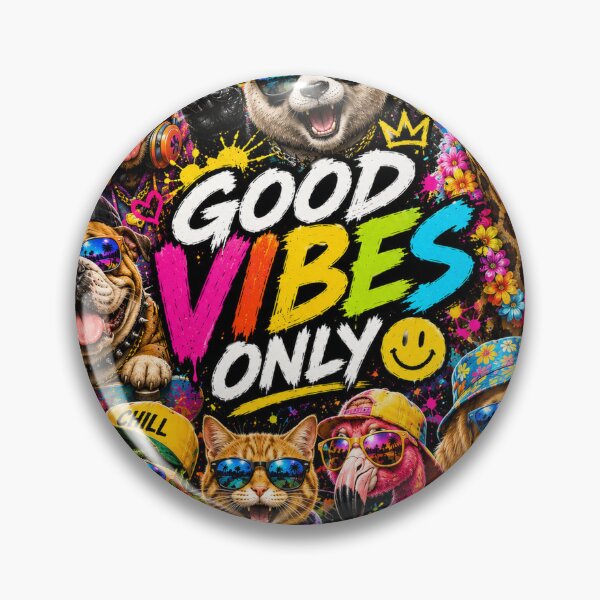 Item preview, Funny Animals Good Vibes Only – Colorful Party Animal Crew designed and sold by Molli98.