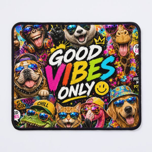 Item preview, Funny Animals Good Vibes Only – Colorful Party Animal Crew designed and sold by Molli98.
