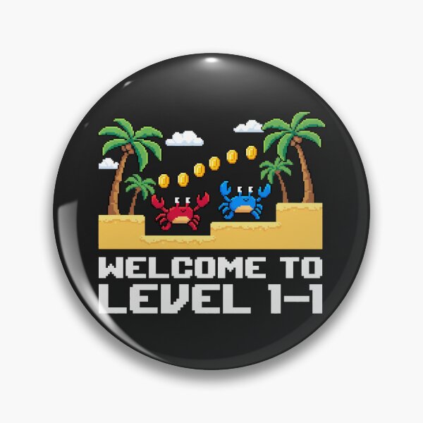 Item preview, Pixel Art Gaming - Welcome to Level 1-1 Retro Gamer Gift designed and sold by SplashTastic.