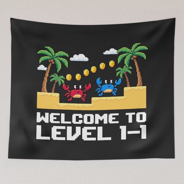 Item preview, Pixel Art Gaming - Welcome to Level 1-1 Retro Gamer Gift designed and sold by SplashTastic.