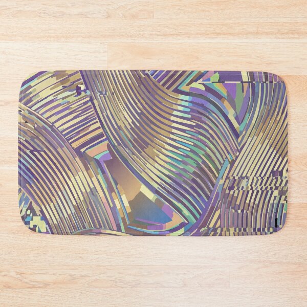 Item preview, Adversarial Golden Glitch Wave Pattern | Metallic Tan Data Art designed and sold by Uglyandcute.