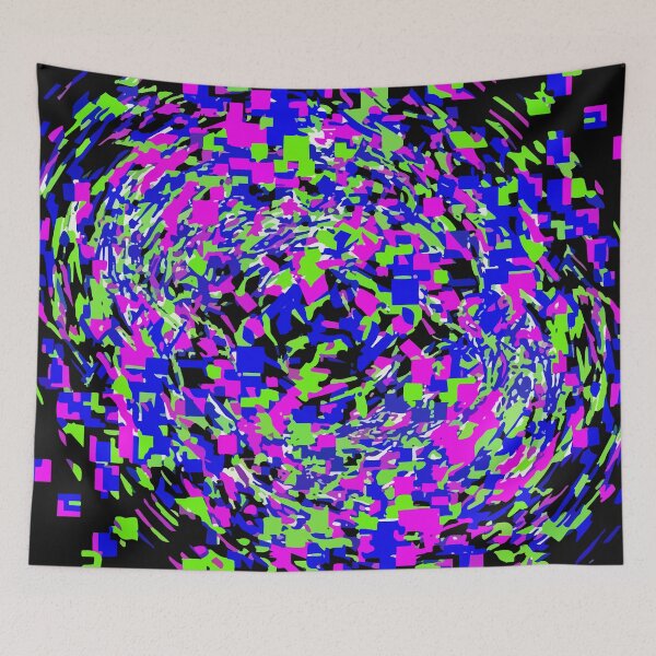 Item preview, Adversarial Purple Green Glitch Burst | Scattered Data Particle Art designed and sold by Uglyandcute.