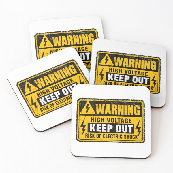 Item preview, Warning High Voltage Keep Out Risk Of Electric Shock Electrician Safety Professional designed and sold by SkeletonsDanger.