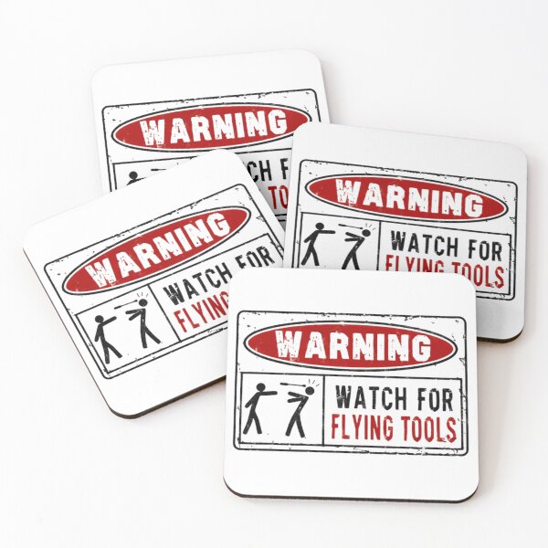 Item preview, Warning Watch For Flying Tools Mechanic Handyman Workshop designed and sold by SkeletonsDanger.