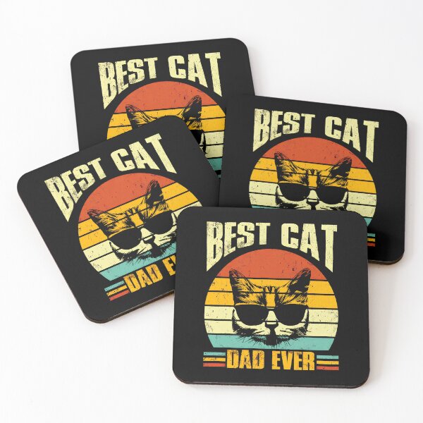 Item preview, Best Cat Dad Ever Retro Sunset Cat Graphic designed and sold by OlyvieArt.