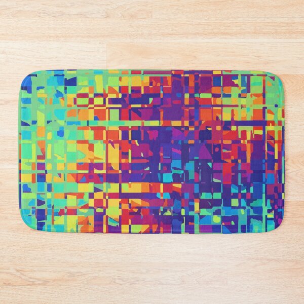 Artikelvorschau, Adversarial Blue Rainbow Pixel Glitch | AI Data Noise Art Pattern entworfen und verkauft von Uglyandcute.