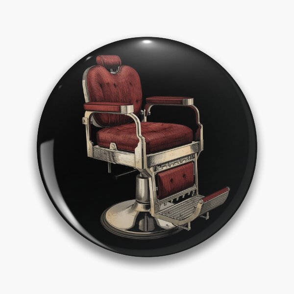 Item preview, Retro Red Leather Barber Chair Vintage Art designed and sold by Barber MD Culture.