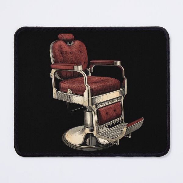 Item preview, Retro Red Leather Barber Chair Vintage Art designed and sold by Barber MD Culture.