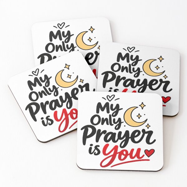 Item preview, My Only Prayer Is You – Romantic Love Quote Design designed and sold by Lovestickerco.