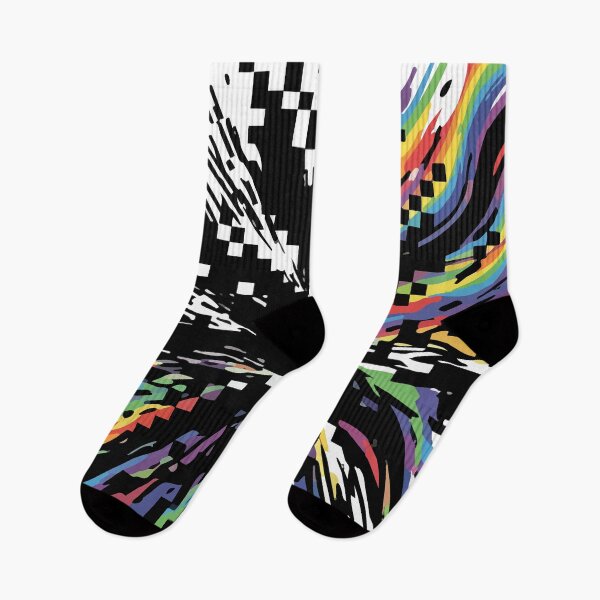 Item preview, Adversarial Rainbow Data Explosion | Black Background Glitch Art designed and sold by Uglyandcute.