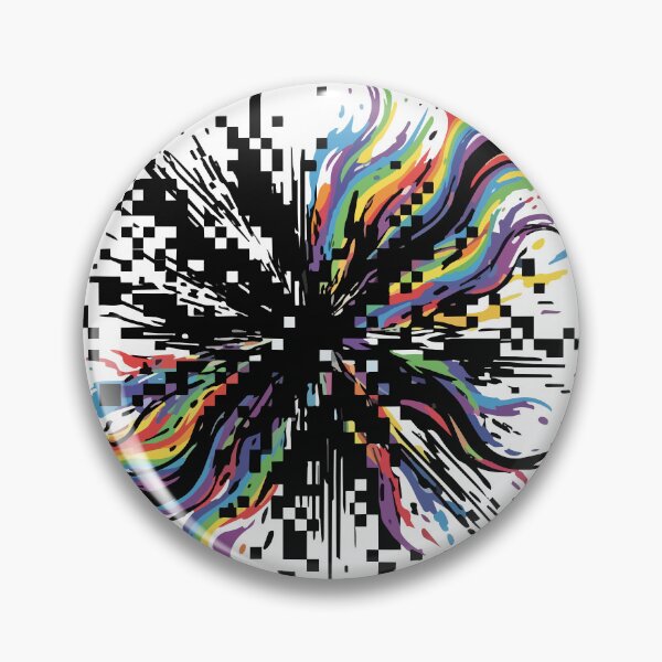 Item preview, Adversarial Rainbow Data Explosion | Black Background Glitch Art designed and sold by Uglyandcute.