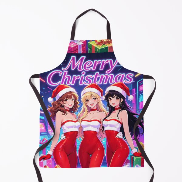 Item preview, Y2K Christmas Girls Neon Santa Trio designed and sold by Bondingbonding.