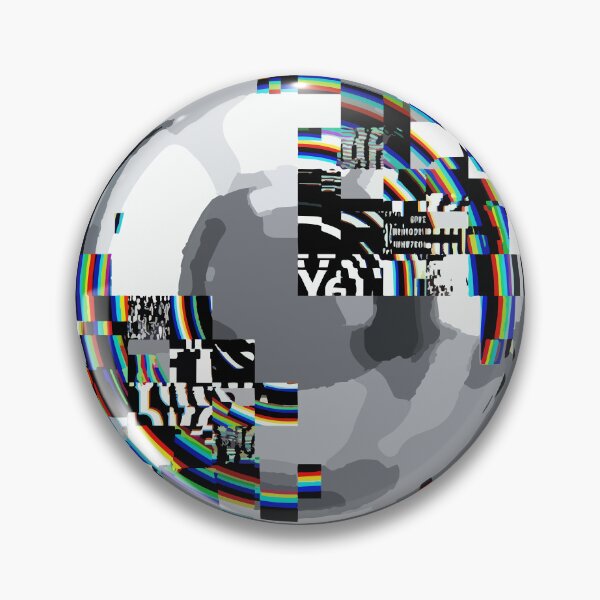 Item preview, Adversarial Silver Glitch Sphere | Corrupted Data Orb Art Design designed and sold by Uglyandcute.