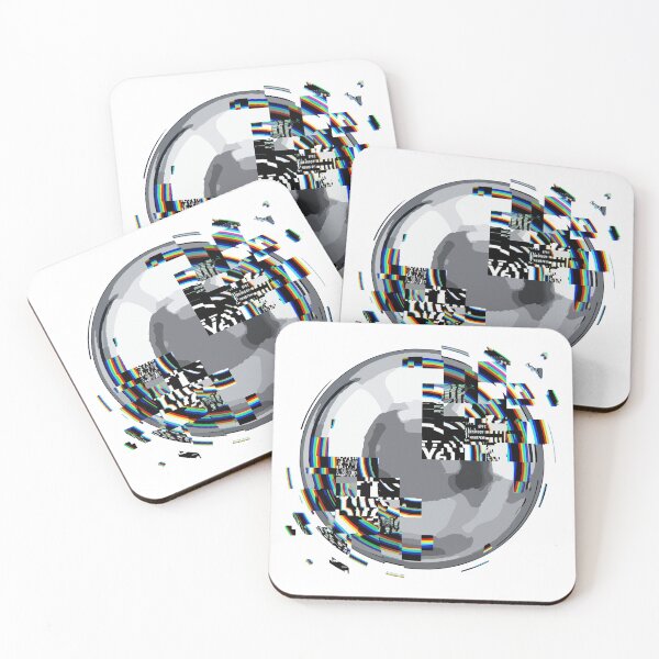 Item preview, Adversarial Silver Glitch Sphere | Corrupted Data Orb Art Design designed and sold by Uglyandcute.