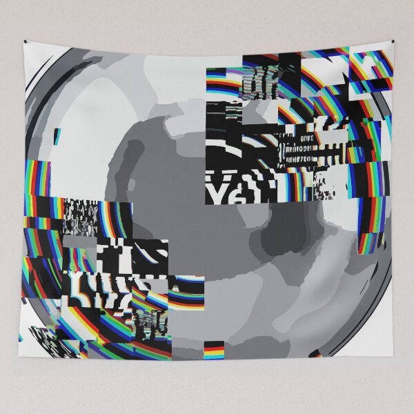 Item preview, Adversarial Silver Glitch Sphere | Corrupted Data Orb Art Design designed and sold by Uglyandcute.