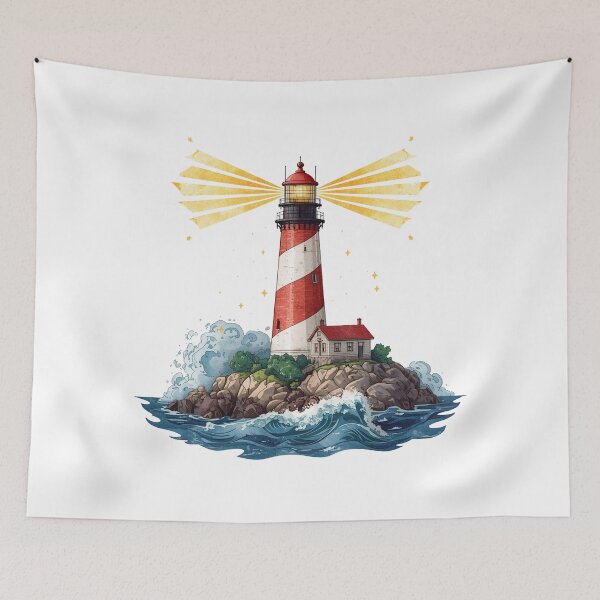 Item preview, Lighthouse Through the Storm designed and sold by catcurio.
