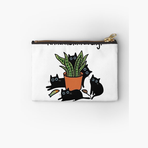 Item preview, National Kitten Day Cute Black Cats in a Snake Plant Pot designed and sold by JossDesign15.