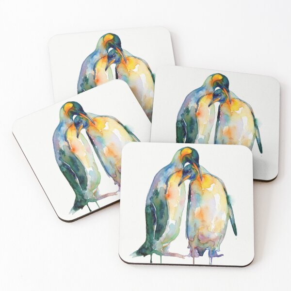 Item preview, Penguin Couple, Vibrant Rainbow Palette designed and sold by caracatita75.