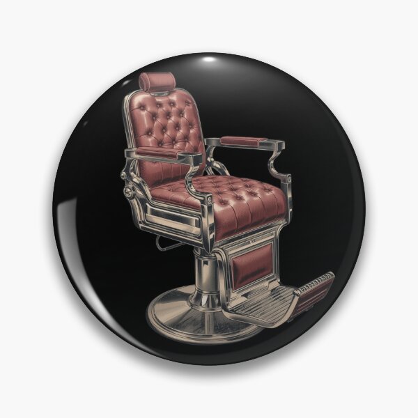 Item preview, Vintage Tufted Leather Barber Chair Art designed and sold by Barber MD Culture.