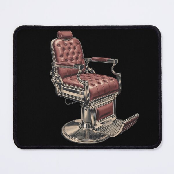 Item preview, Vintage Tufted Leather Barber Chair Art designed and sold by Barber MD Culture.