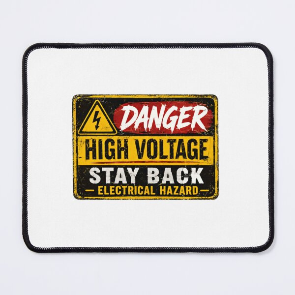 Item preview, Danger High Voltage Stay Back Electrical Hazard Electrician Electrical Worker Safety designed and sold by SkeletonsDanger.