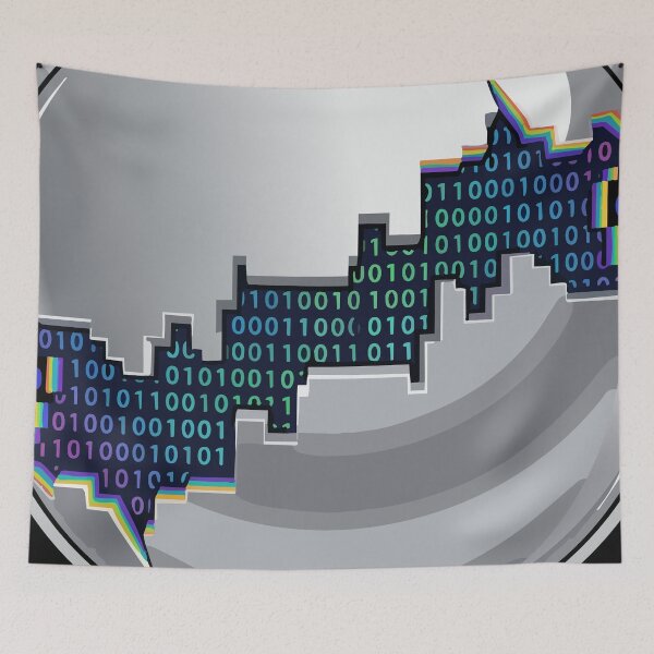 Item preview, Adversarial Chrome Data Sphere Glitch | Metallic AI Fragment Art designed and sold by Uglyandcute.