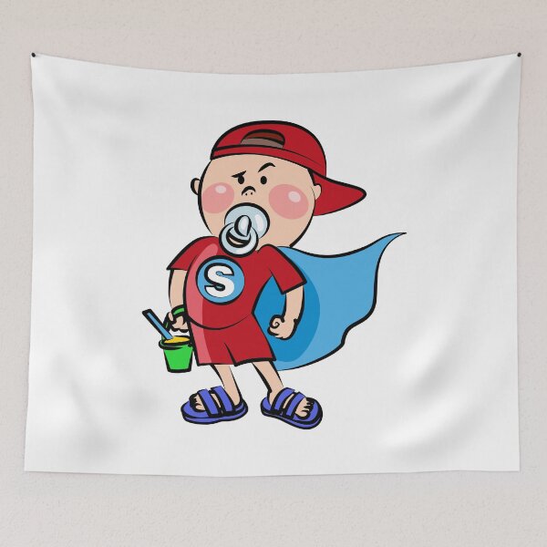 Item preview, Cute Little Superhero Boy designed and sold by Ekaterina  Biserova.
