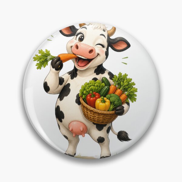Item preview, Funny Cow Eating Carrots – Cute Vegetable Lover Farm Animal designed and sold by Medya-Tivation.