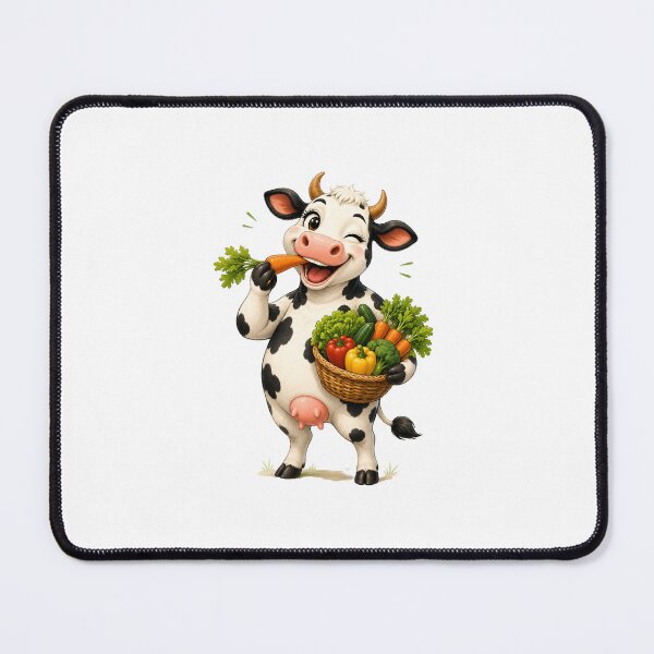 Item preview, Funny Cow Eating Carrots – Cute Vegetable Lover Farm Animal designed and sold by Medya-Tivation.