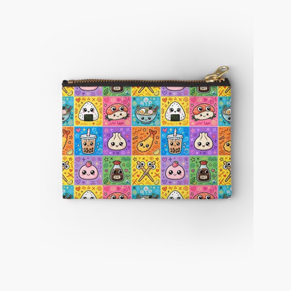 Item preview, Kawaii Japanese Food Character Grid designed and sold by Teeny Quities.