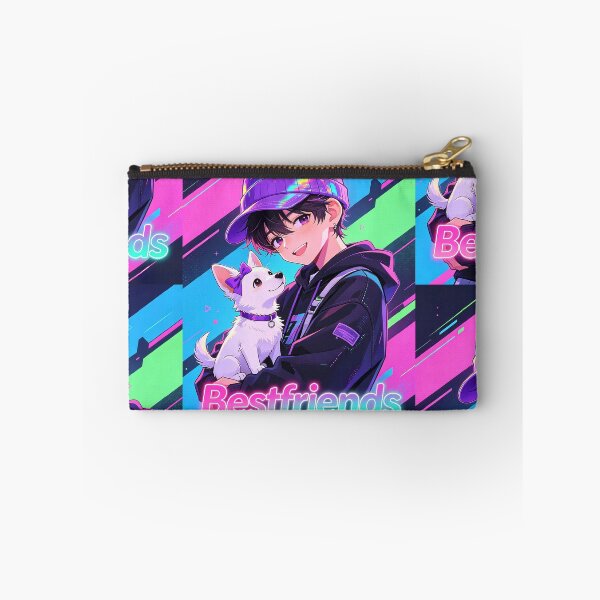 Item preview, Y2K Best Friends — Boy with Purple Hat & White Puppy designed and sold by Bondingbonding.