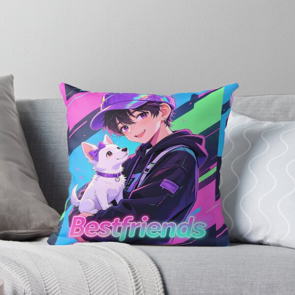 Item preview, Y2K Best Friends — Boy with Purple Hat & White Puppy designed and sold by Bondingbonding.