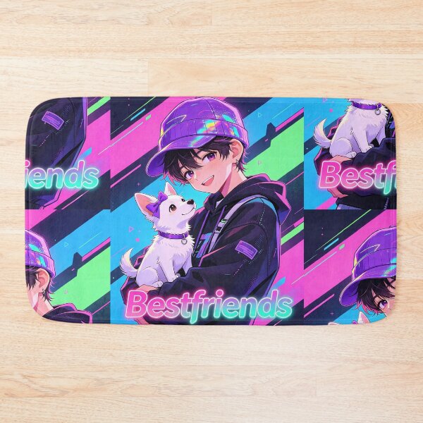 Item preview, Y2K Best Friends — Boy with Purple Hat & White Puppy designed and sold by Bondingbonding.