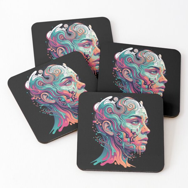 Item preview, Adversarial Multicolor Glitch Face Portrait | GAN AI Art Design designed and sold by Uglyandcute.