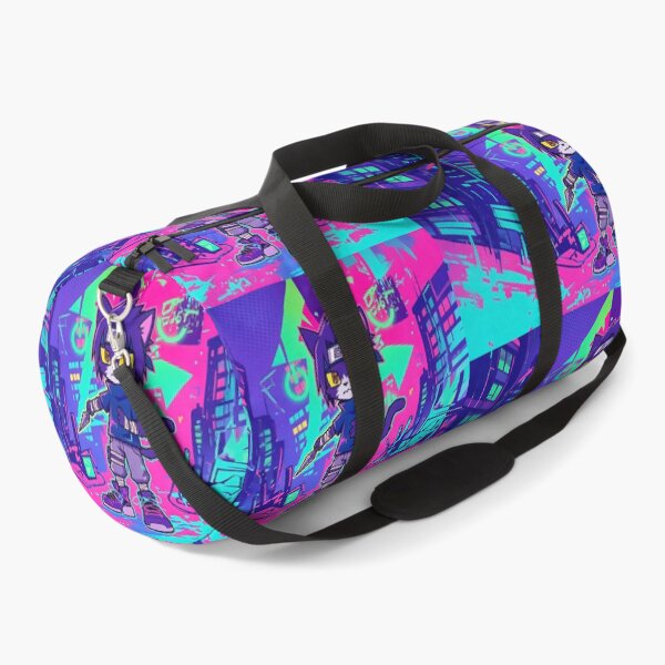 Item preview, Neon Cyberpunk Ninja Cat: Urban Shinobi Black Neko designed and sold by CuteKats.