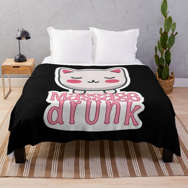 Item preview, Cute Cat Massage Drunk Kawaii Design designed and sold by OlyvieArt.