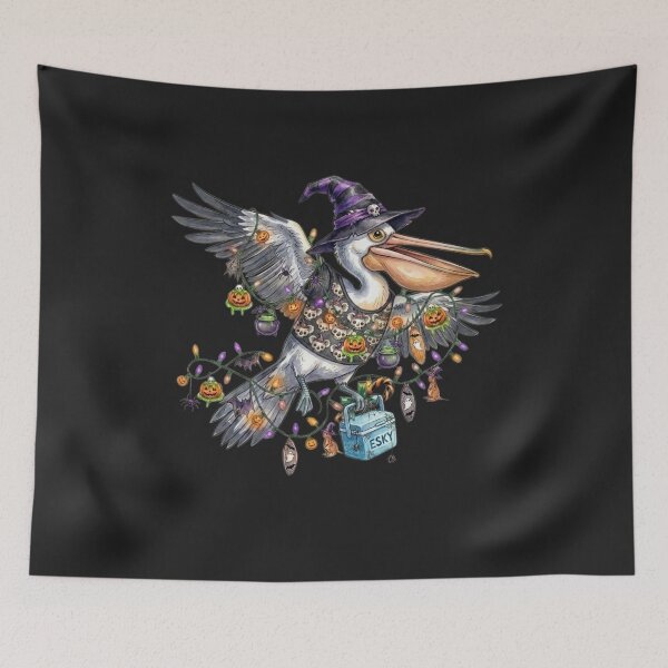 Item preview, Australian Halloween Native Bird - Spooky Pelican designed and sold by Wennebabs.