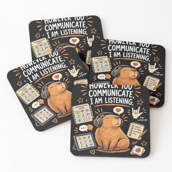 Item preview, Capybara AAC, However You Communicate I Am Listening, Speech Therapy , SLP Communication Tee designed and sold by bilal sibgui.
