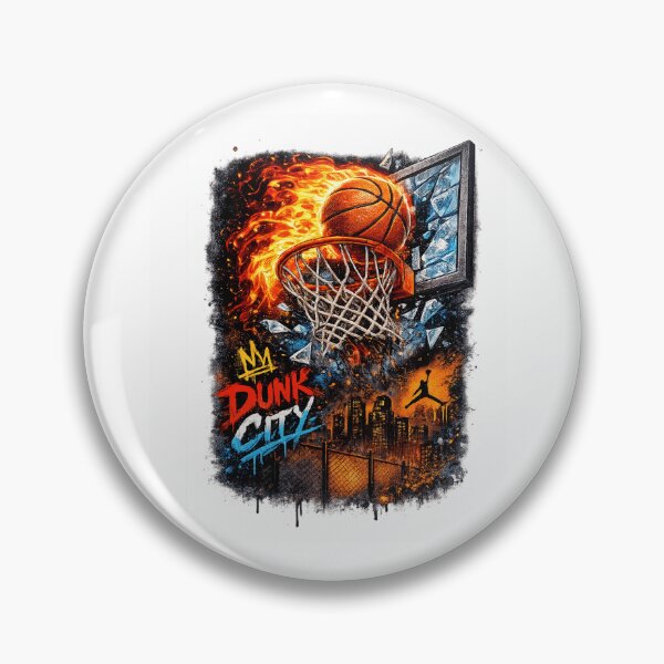 Item preview, Fire Above the Rim – Explosive Basketball Dunk Artwork designed and sold by treandsart.