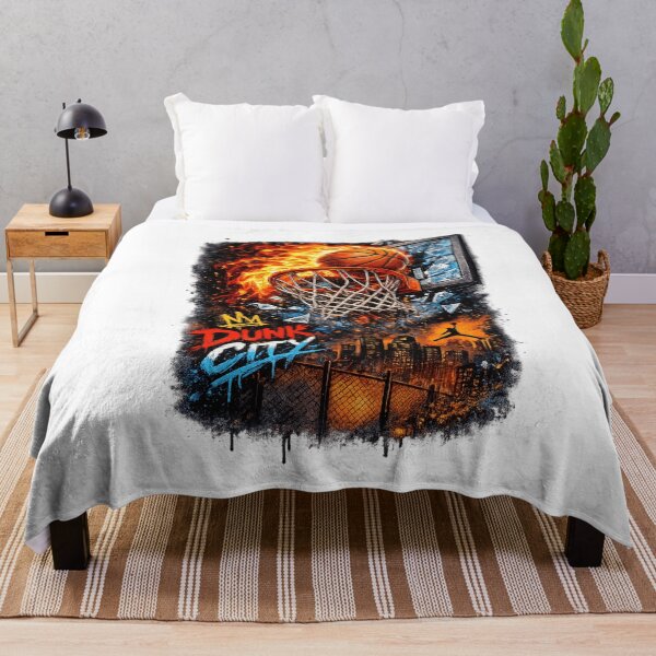 Item preview, Fire Above the Rim – Explosive Basketball Dunk Artwork designed and sold by treandsart.