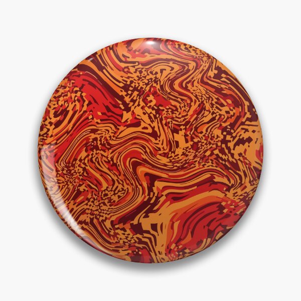 Item preview, Adversarial Fiery Liquid Glitch Swirl | Orange Red Abstract Art designed and sold by Uglyandcute.