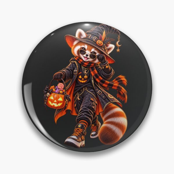 Item preview, Badass Red Panda Witch Halloween Urban Costume Art designed and sold by CSterling11.